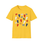 Patriotic Coffee Lover T-Shirt, Americana Bow Graphic Tee, Fourth of July Iced Drink Shirt, Cute Summer Cafe Apparel, Coquette USA Outfit
