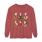 Cute Christmas Geese Holiday Ducks in Sweaters & Tree Long Sleeve T-shirt