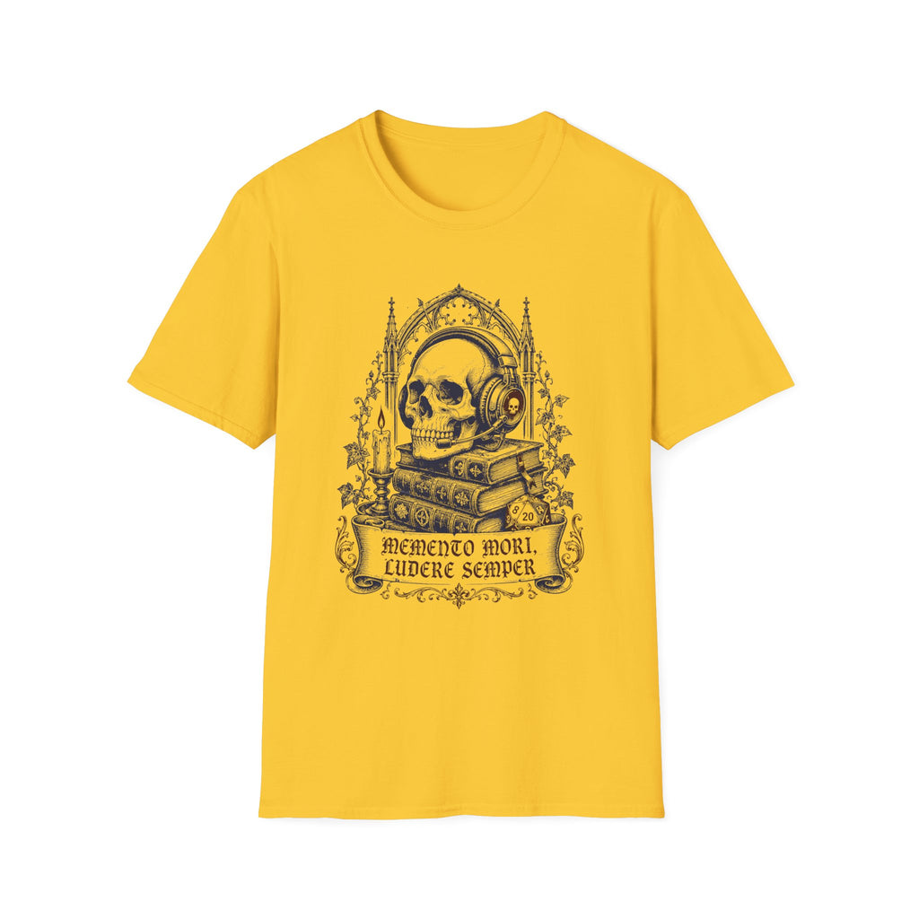 Skull & Books T-Shirt — Memento Mori Gothic Graphic Tee