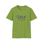 USA Est 1776 T-Shirt | Patriotic American Flag Colors Graphic Tee, Fourth Of July Casual Clothing