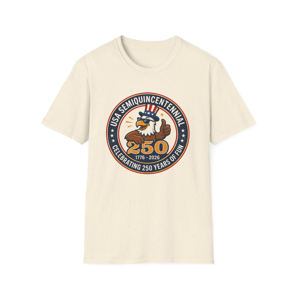 USA Semiquincentennial 250 Years Tee, Patriotic Eagle Celebration Shirt, Red White Blue Anniversary Graphic Top, American Pride Outfit T-Shirt
