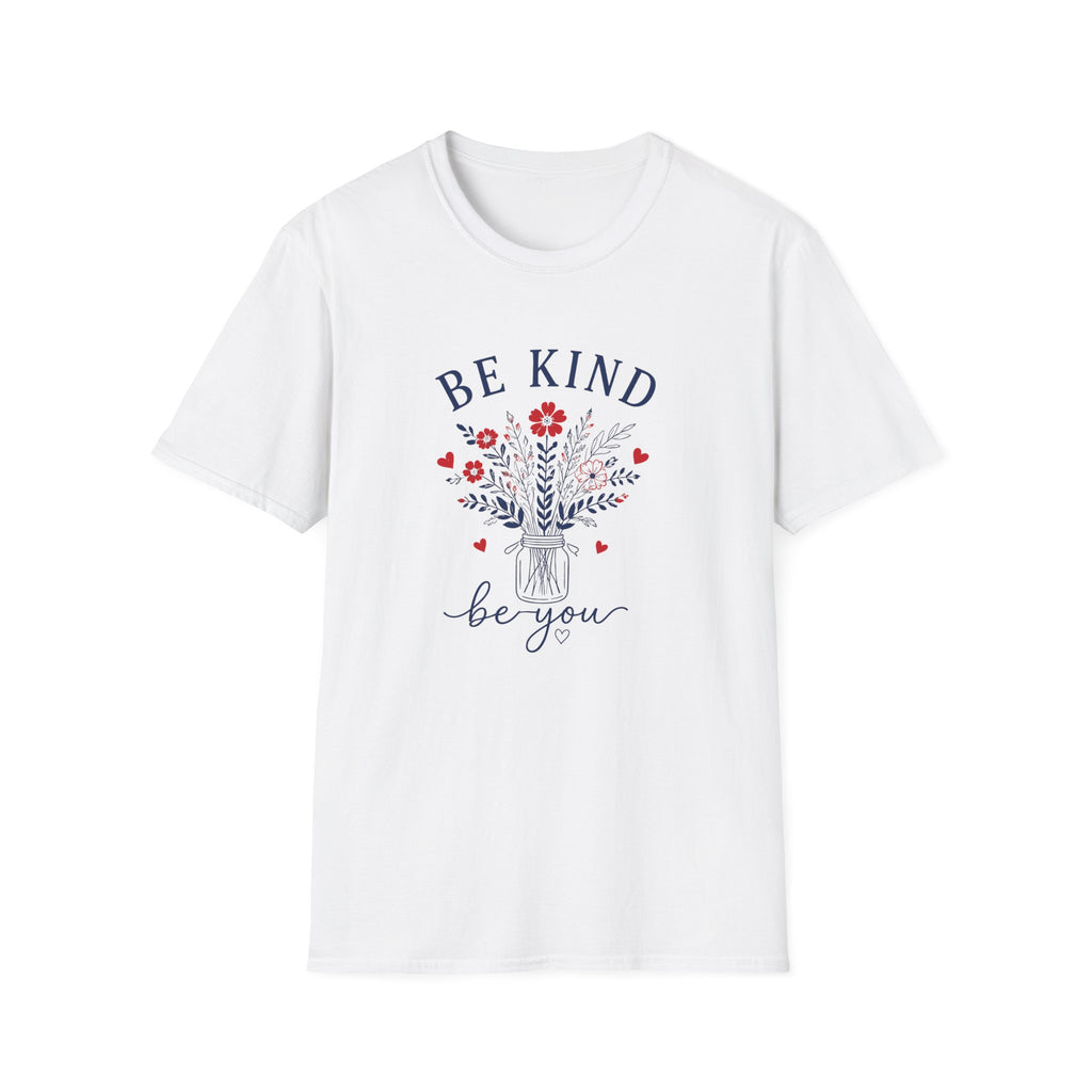 Be Kind Floral T-Shirt — Inspirational 'Be Kind Be You' Graphic Tee
