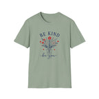 Be Kind Floral T-Shirt — Inspirational 'Be Kind Be You' Graphic Tee