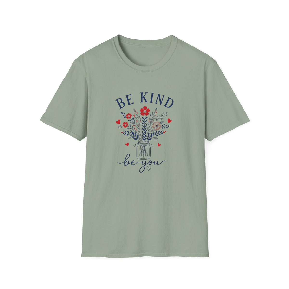 Be Kind Floral T-Shirt — Inspirational 'Be Kind Be You' Graphic Tee