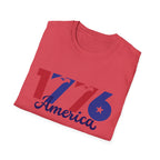 1776 America Patriotic T-Shirt, Vintage USA Independence Day Tee, Retro Fourth of July Graphic Shirt, Americana Celebration Apparel, Freedom Inspired Outfit