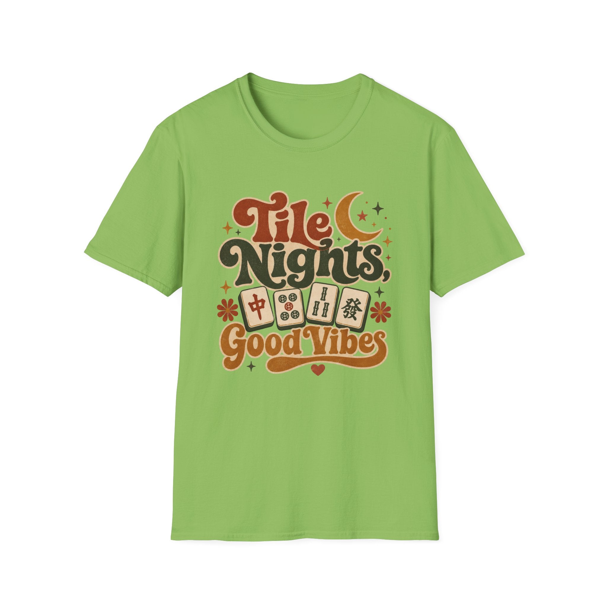 Tile Nights T-Shirt — Mahjong & Game Night Retro 'Good Vibes' Tee