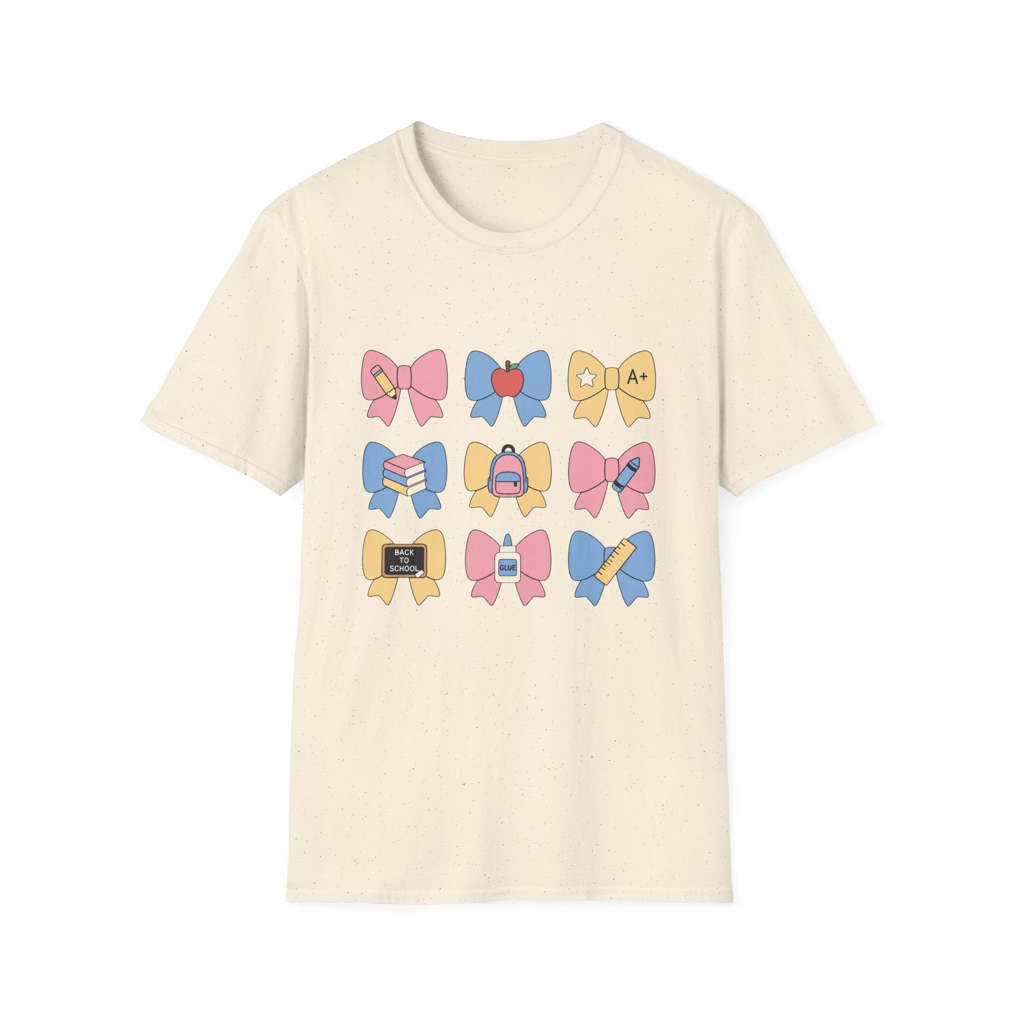 Back-to-School Bows T-Shirt — Cute School Icons Graphic Tee