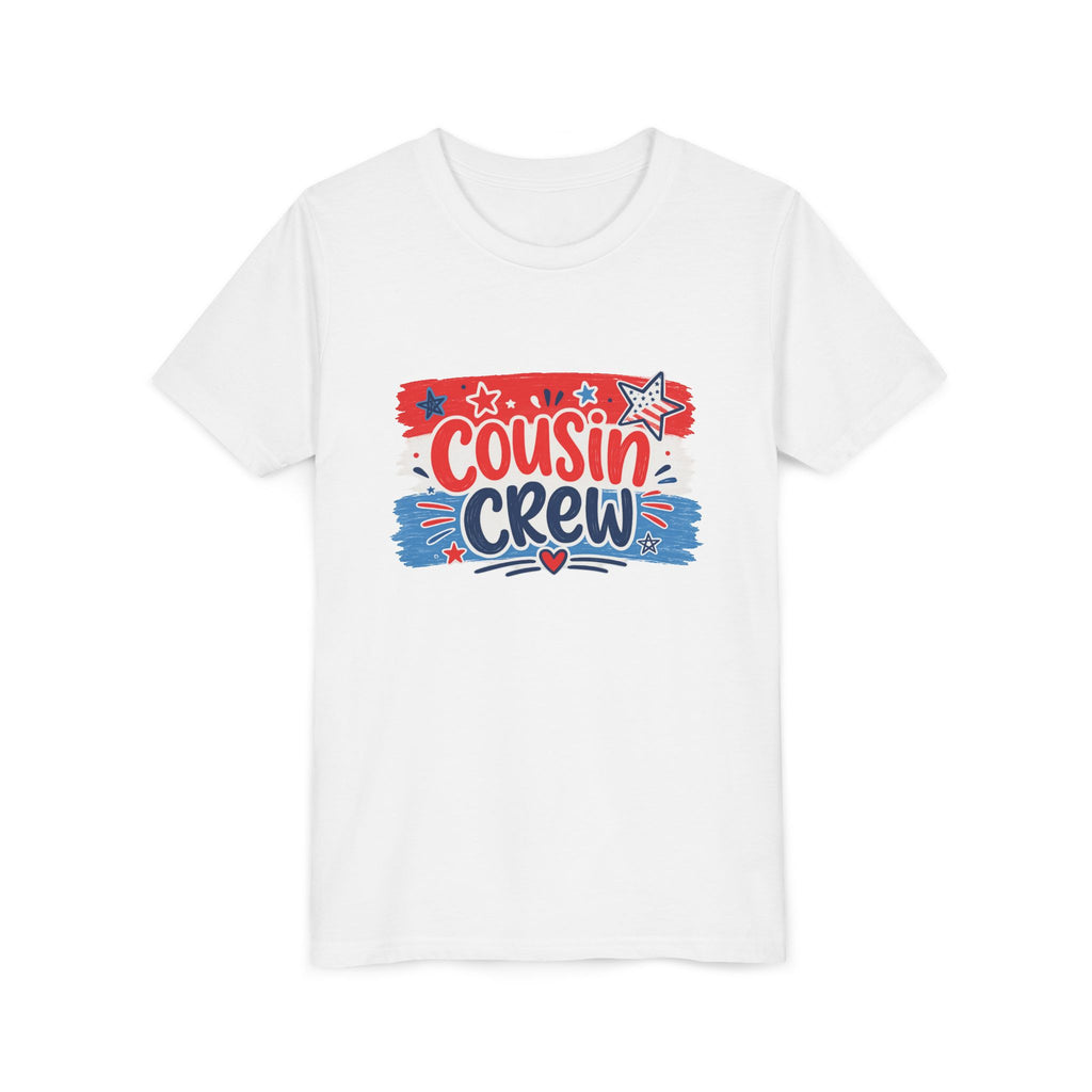 Cousin Crew Patriotic Tee, Red White Blue USA Shir t, Fun Family Celebration Graphic Top, Fourth of July OutfitYouth Short Sleeve Tee