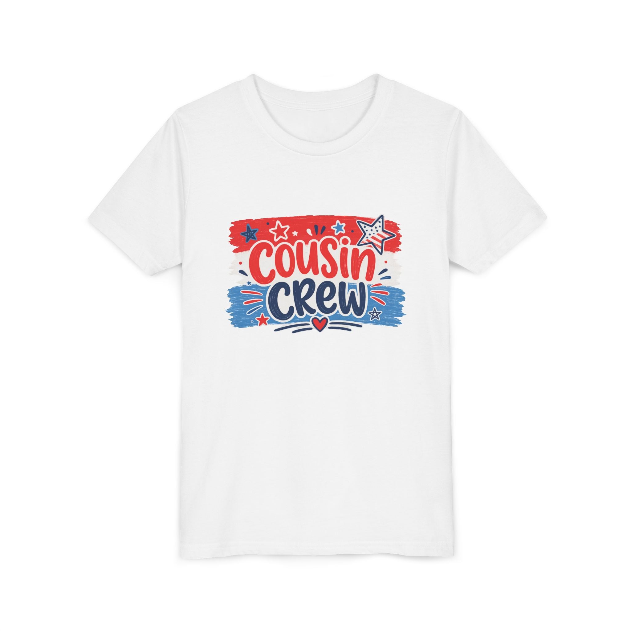 Cousin Crew Patriotic Tee, Red White Blue USA Shir t, Fun Family Celebration Graphic Top, Fourth of July OutfitYouth Short Sleeve Tee