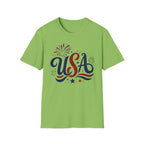 Patriotic USA Fireworks Graphic Tee - 4th of July Celebration Patriotic T-Shirt