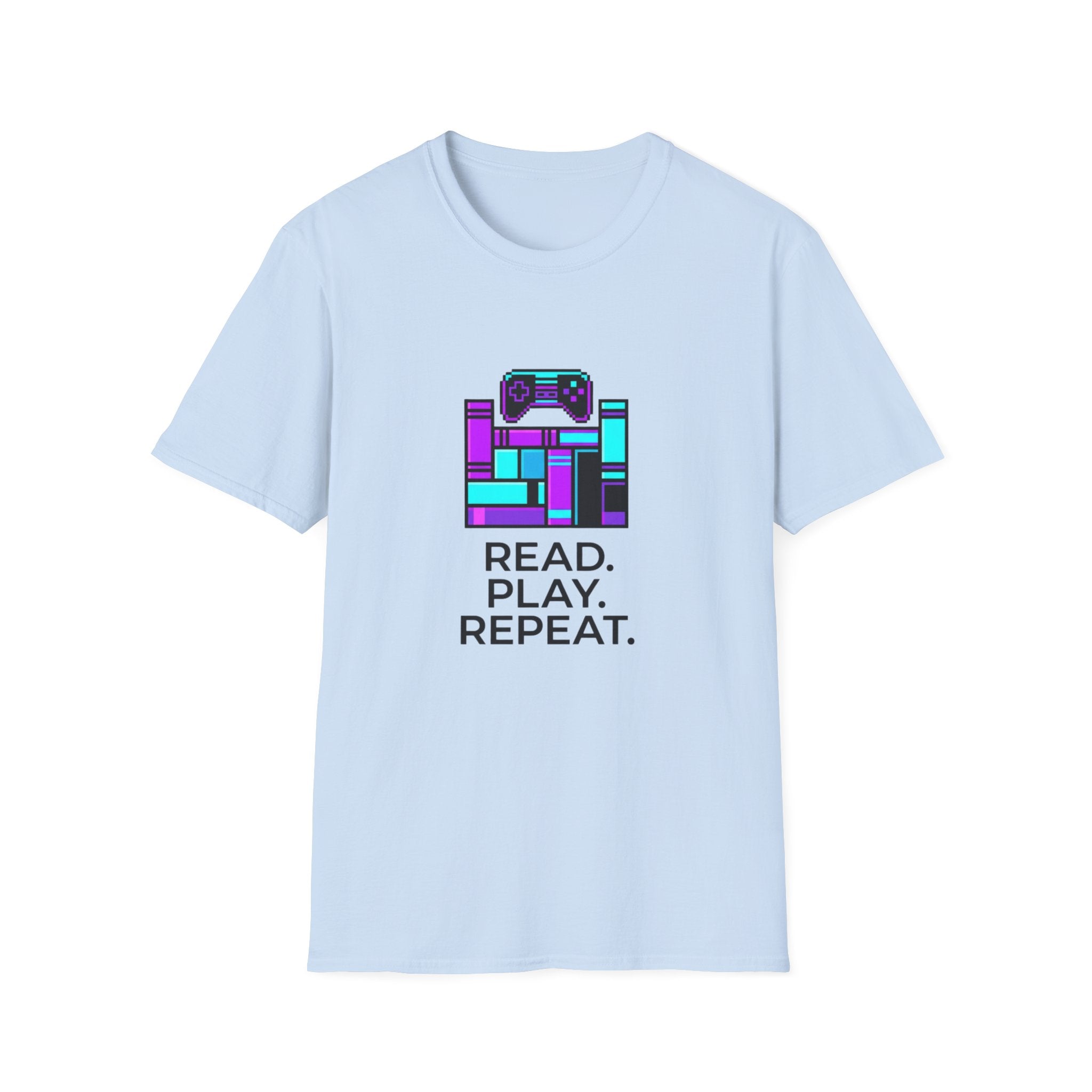 Gaming T-Shirt — Read. Play. Repeat. Retro Controller Graphic