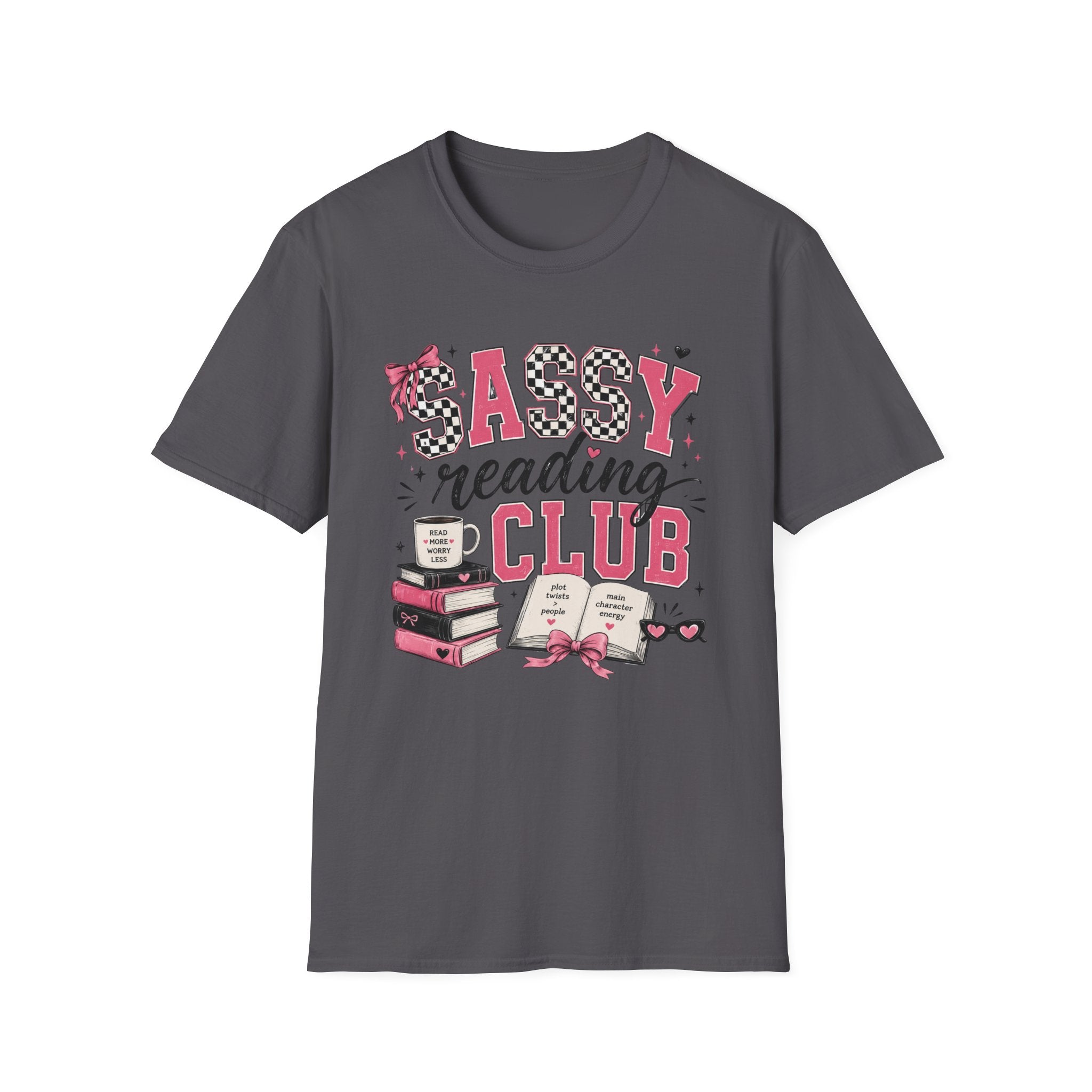 Sassy Reading Club T-Shirt — Playful Pink Book Lover Tee