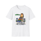 Literacy Level-Up T-Shirt — "Leveling Up My Literacy" Book Gamer Tee