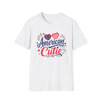 American Cutie T-Shirt | Patriotic Heart Sunglasses Graphic Tee, Fourth Of July Stars Fireworks Top