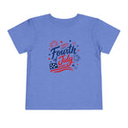 Happy Fourth of July Patriotic T-Shirt, Americana Fireworks Graphic Tee, Retro Independence Day Shirt, Summer Celebration Apparel, Red White Blue Outfit Toddler Short Sleeve Tee