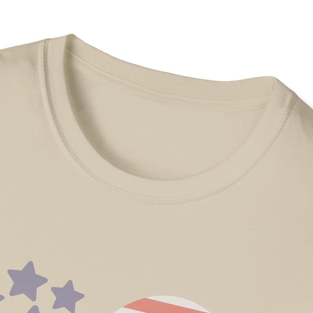 Patriotic America Heart T-Shirt 4th of July USA Graphic Tee
