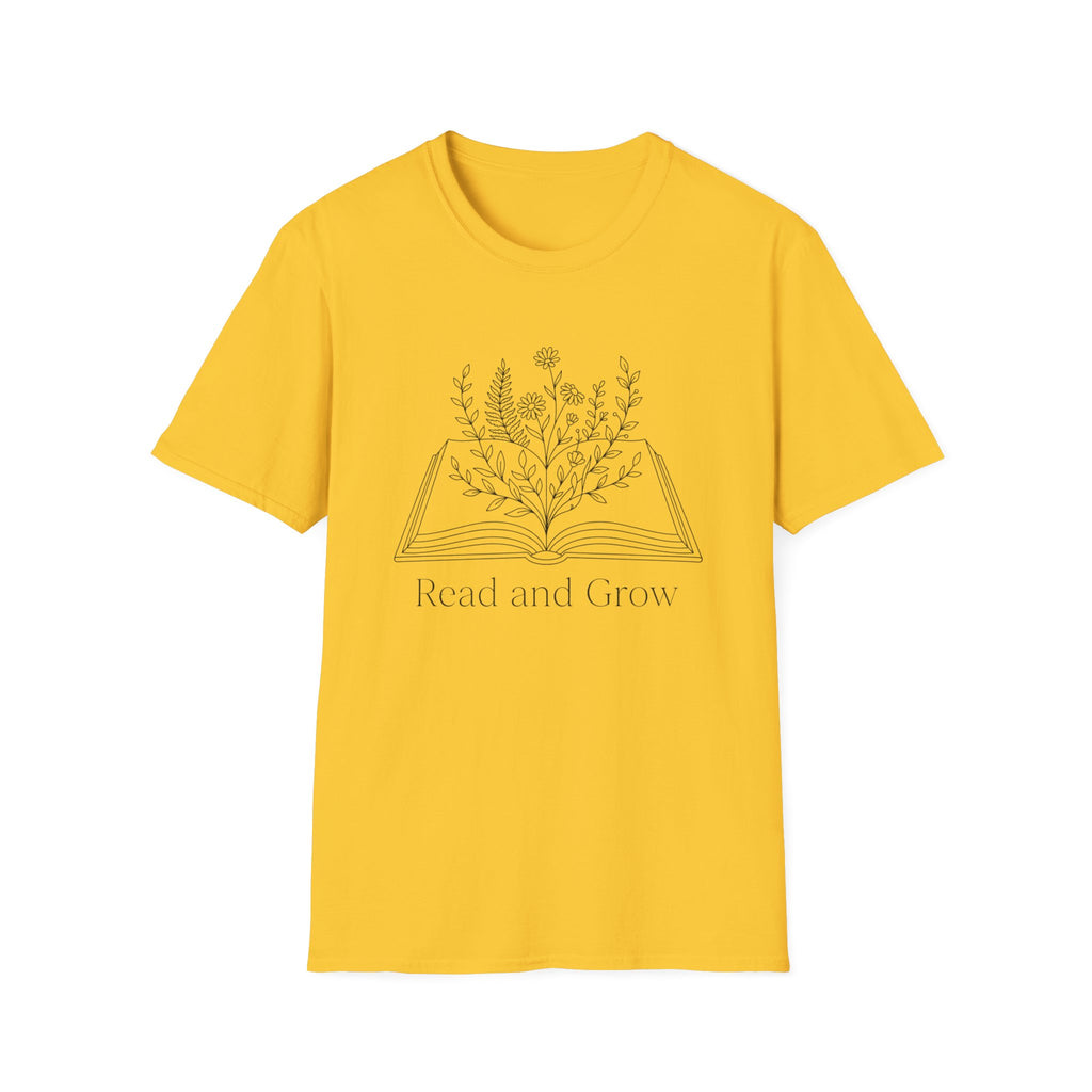 T-Shirt — Read and Grow Floral Book Illustration