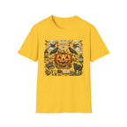 Halloween Pumpkin & Ghost Tee — "All Hallows Eve, Trick or Treat" Graphic T-Shirt