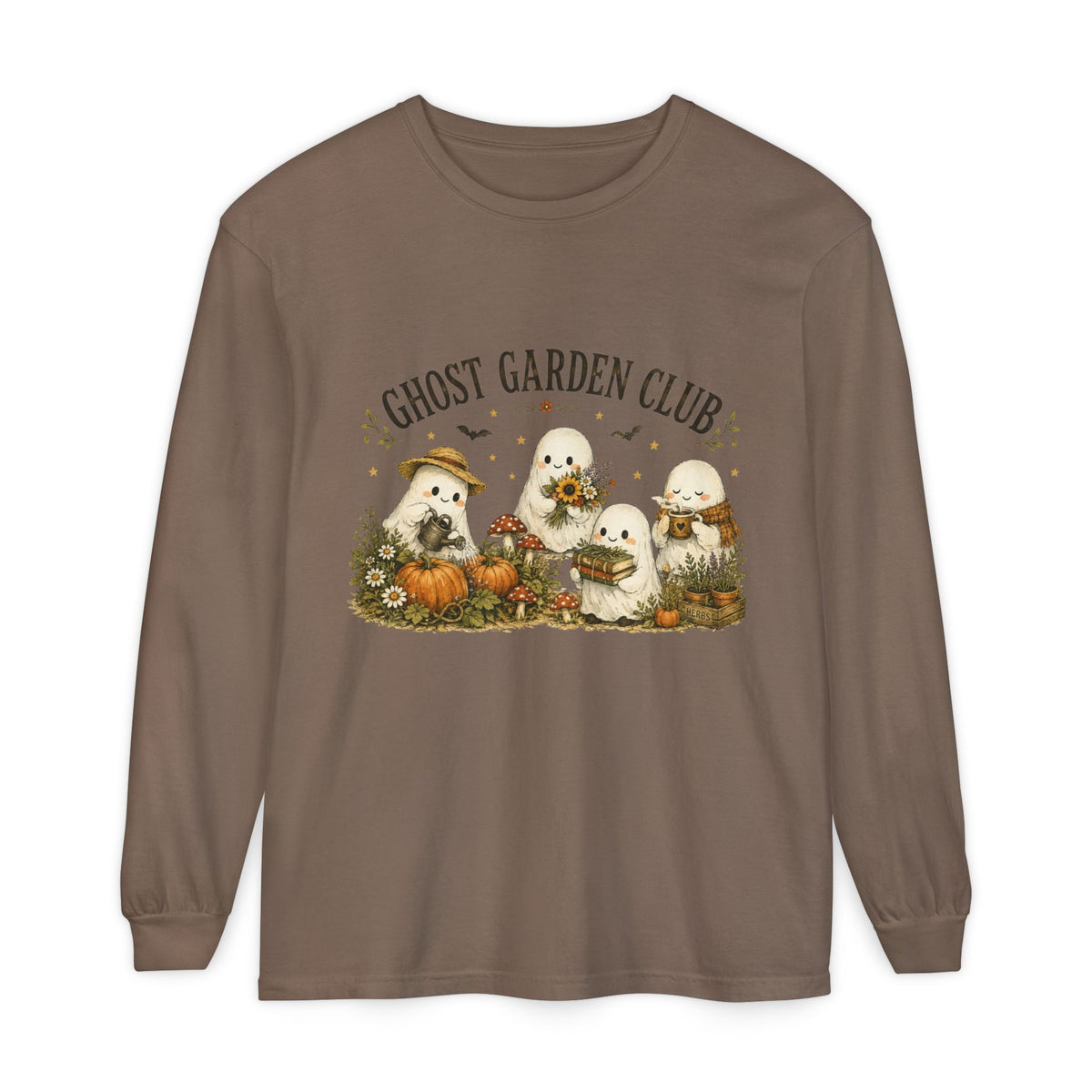 Ghost Garden Club Autumn Fall Long Sleeve T-Shirt