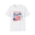 Patriotic Happy Fourth of July Graphic Tee USA Star Spangled- Celebration Flag T-Shirt