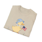 Patriotic Duck T-Shirt, Cute 4th of July Duck Tee, Funny American Flag Duck Shirt, Fourth of July Women Girls Shirt, Cottagecore Patriotic Tee, USA Duck Gift