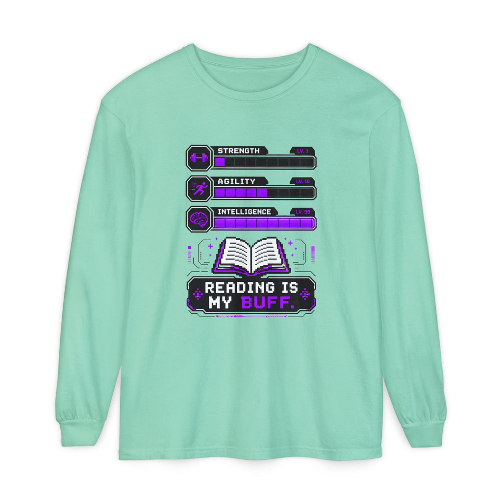 Reading Is My Buff Gamer Book Lover Long Sleeve T-Shirt