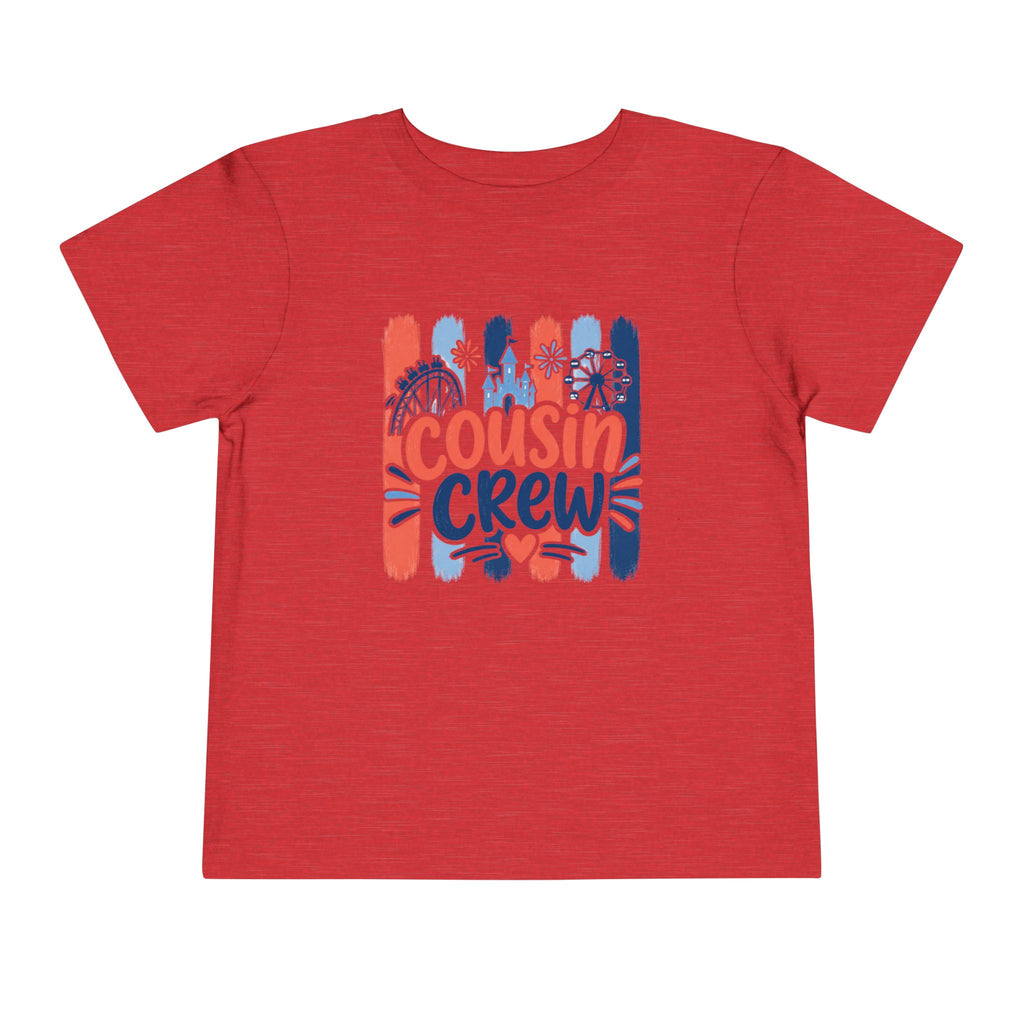 Cousin Crew Patriotic T-Shirt, Fourth of July Family Matching Tee, Americana Fireworks Shirt, Summer Vacation Graphic Tee, Kids Family Reunion Outfit Toddler Short Sleeve Tee