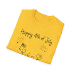 Happy 4th of July, Stick Figure Family T-Shirt, 250th Anniversary Tee, 1776 2026, America 250 Years, Gift, Independence Day