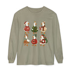 Cute Christmas Geese Holiday Ducks in Sweaters & Tree Long Sleeve T-shirt