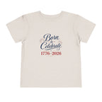 Born to Celebrate 1776 2026 Tee, Patriotic USA Anniversary Shirt, Red White Blue Fireworks Graphic Top, Semiquincentennial Celebration Outfit Toddler Short Sleeve Tee
