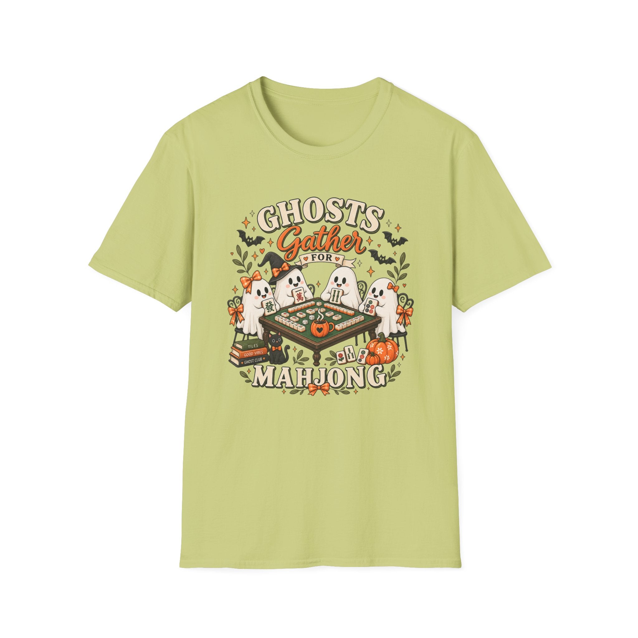 Ghosts Gather for Mahjong Halloween T‑Shirt