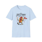 Hot Doggin Since 1776 Tee, Patriotic USA Hot Dog Shirt, Fun Red White Blue Graphic Top, Fourth of July Celebration Outfit Unisex Softstyle T-Shirt