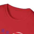 America Heart Patriotic T-Shirt, Vintage USA Flag Graphic Tee, Retro Fourth of July Shirt, Soft Americana Aesthetic Apparel, Cute Summer Holiday Outfit T-Shirt