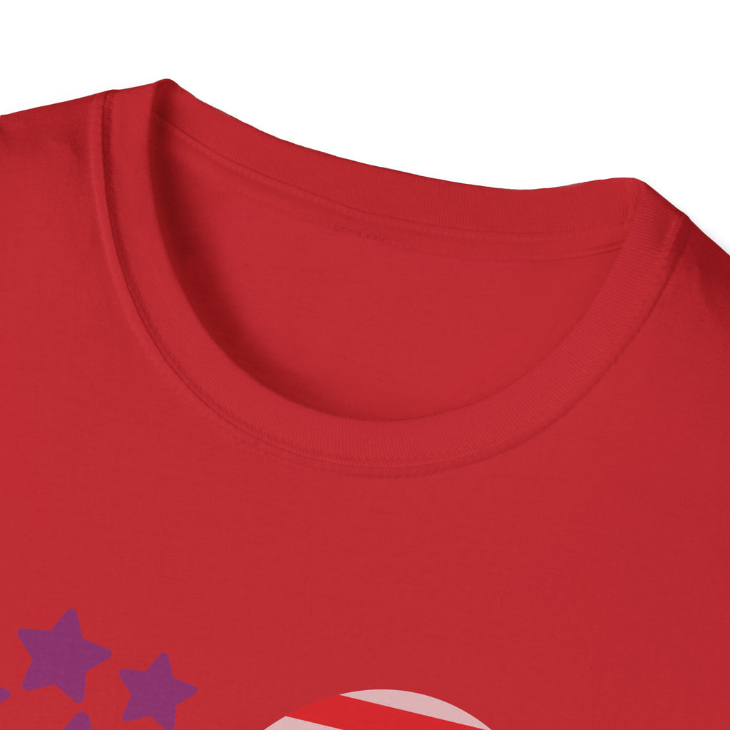 Patriotic America Heart T-Shirt 4th of July USA Graphic Tee