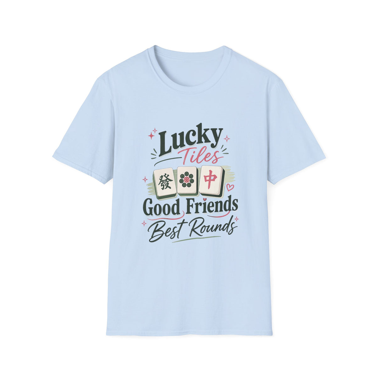 Lucky Tiles Good Friends, Best Rounds - Mahjong T-Shirt