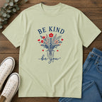 Be Kind Floral T-Shirt — Inspirational 'Be Kind Be You' Graphic Tee
