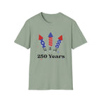 USA Semiquincentennial Firework Tee USA 250 Years Graphic Shirt