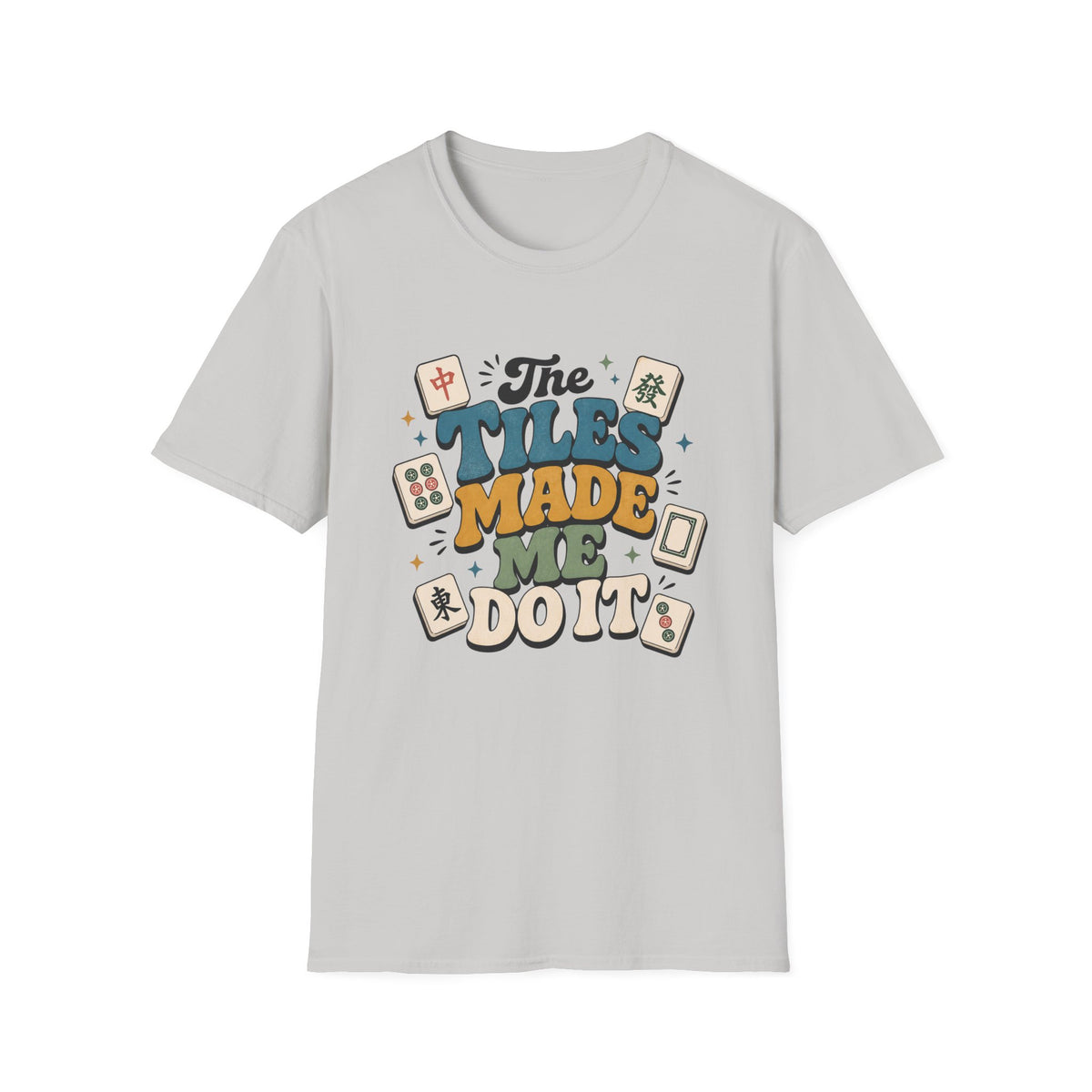 Mahjong "The Tiles Made Me Do It" Retro Graphic T-Shirt