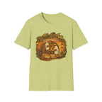 Pumpkin Pages Halloween T‑Shirt — Cute Ghosts Reading in Pumpkin Library