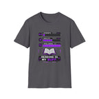 Reading Is My Buff T-Shirt — Gamer RPG Stat Bars Book Lover Tee