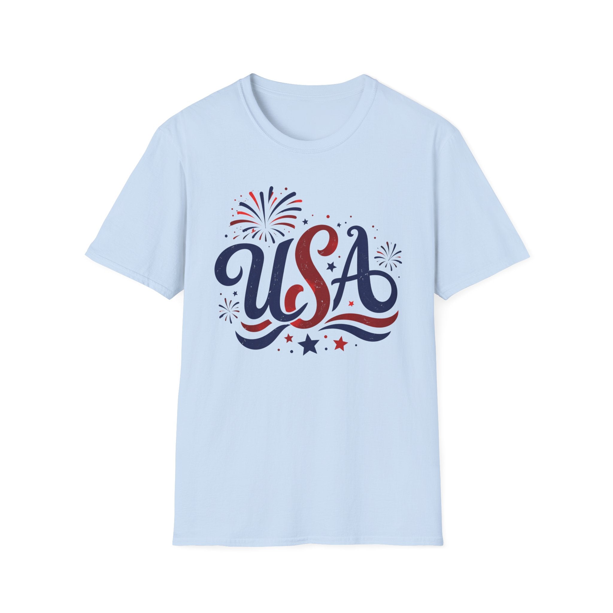 Patriotic USA Fireworks Graphic Tee - 4th of July Celebration Patriotic T-Shirt