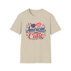 American Cutie T-Shirt | Patriotic Heart Sunglasses Graphic Tee, Fourth Of July Stars Fireworks Top