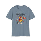 Hot Doggin Since 1776 Tee, Patriotic USA Hot Dog Shirt, Fun Red White Blue Graphic Top, Fourth of July Celebration Outfit Unisex Softstyle T-Shirt