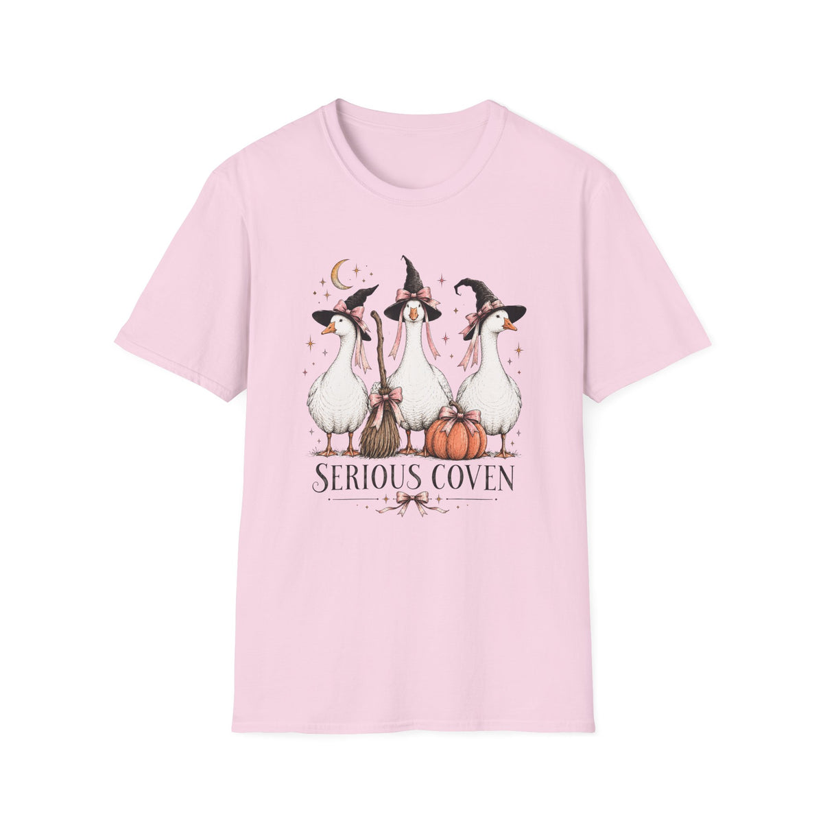 Serious Coven Goose T-Shirt — Cute Witch Geese Halloween Tee
