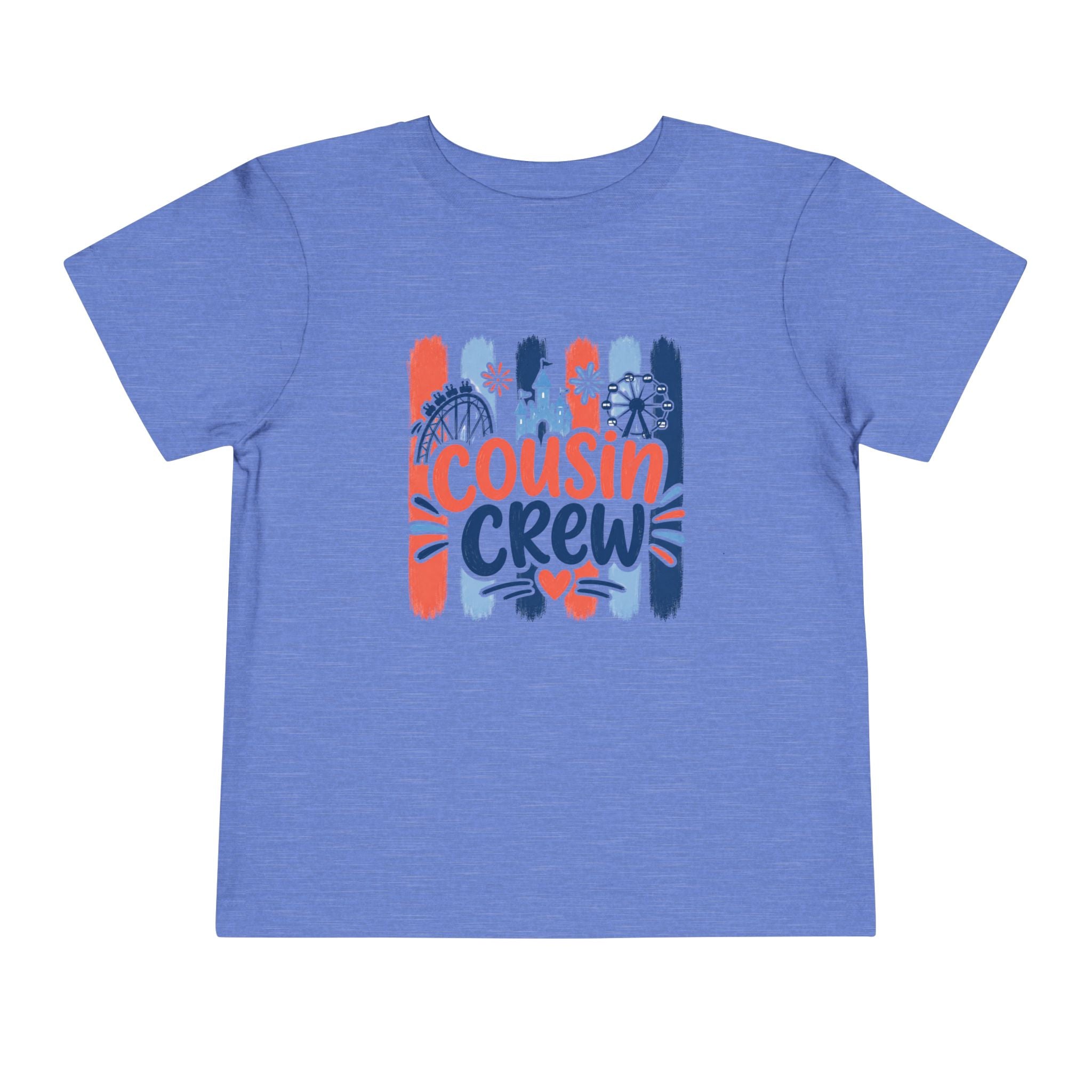 Cousin Crew Patriotic T-Shirt, Fourth of July Family Matching Tee, Americana Fireworks Shirt, Summer Vacation Graphic Tee, Kids Family Reunion Outfit Toddler Short Sleeve Tee