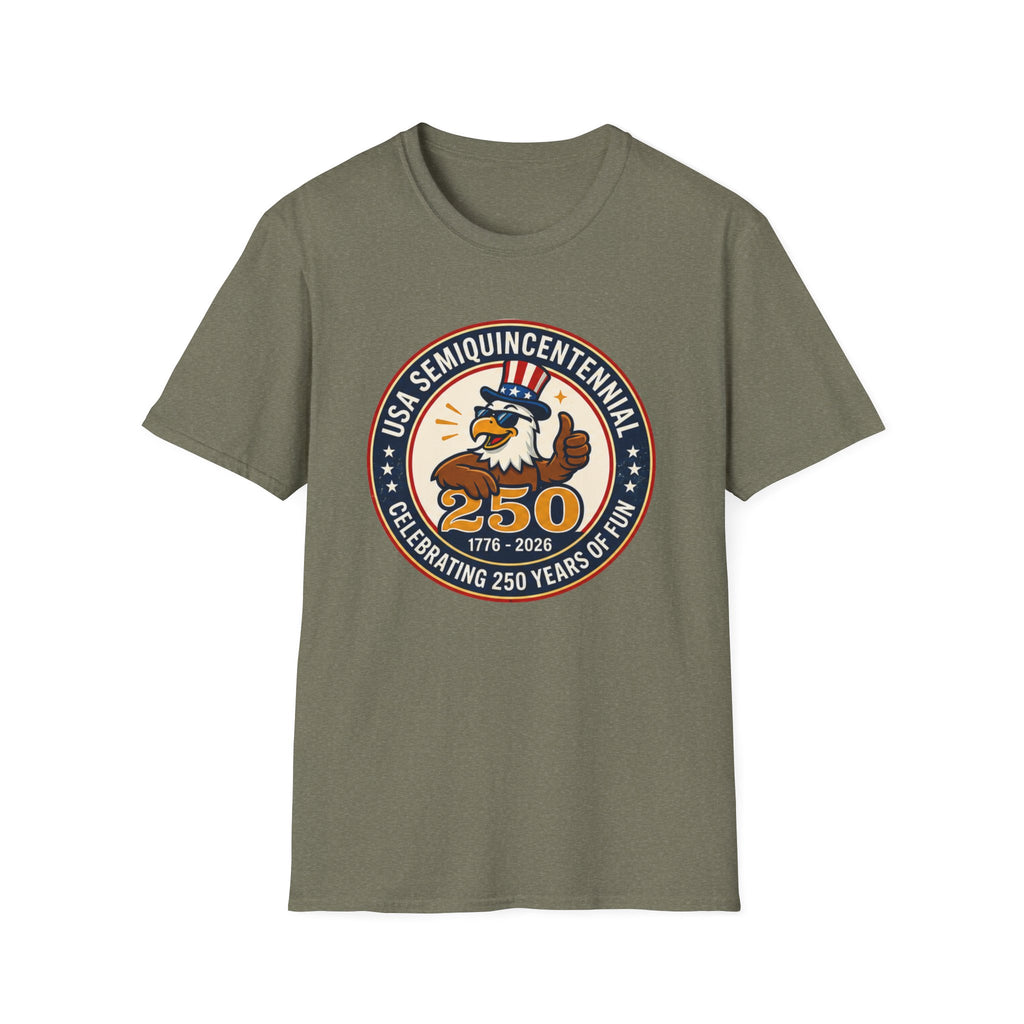 USA Semiquincentennial 250 Years Tee, Patriotic Eagle Celebration Shirt, Red White Blue Anniversary Graphic Top, American Pride Outfit T-Shirt