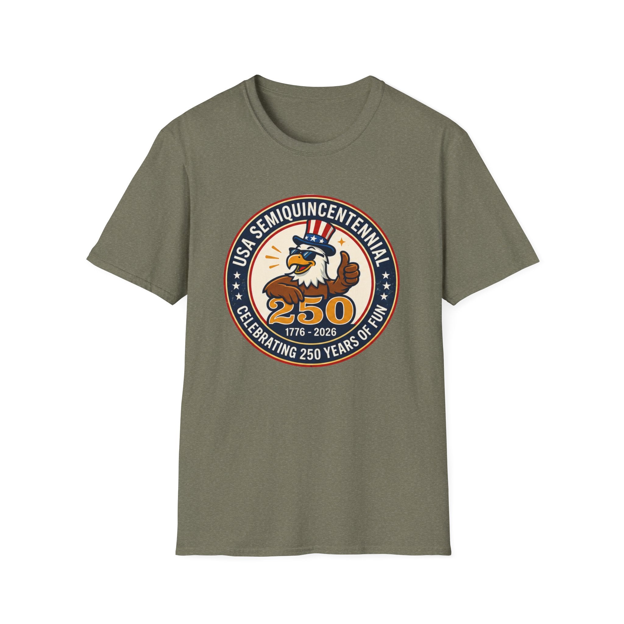 USA Semiquincentennial 250 Years Tee, Patriotic Eagle Celebration Shirt, Red White Blue Anniversary Graphic Top, American Pride Outfit T-Shirt