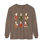 Cute Christmas Geese Holiday Ducks in Sweaters & Tree Long Sleeve T-shirt