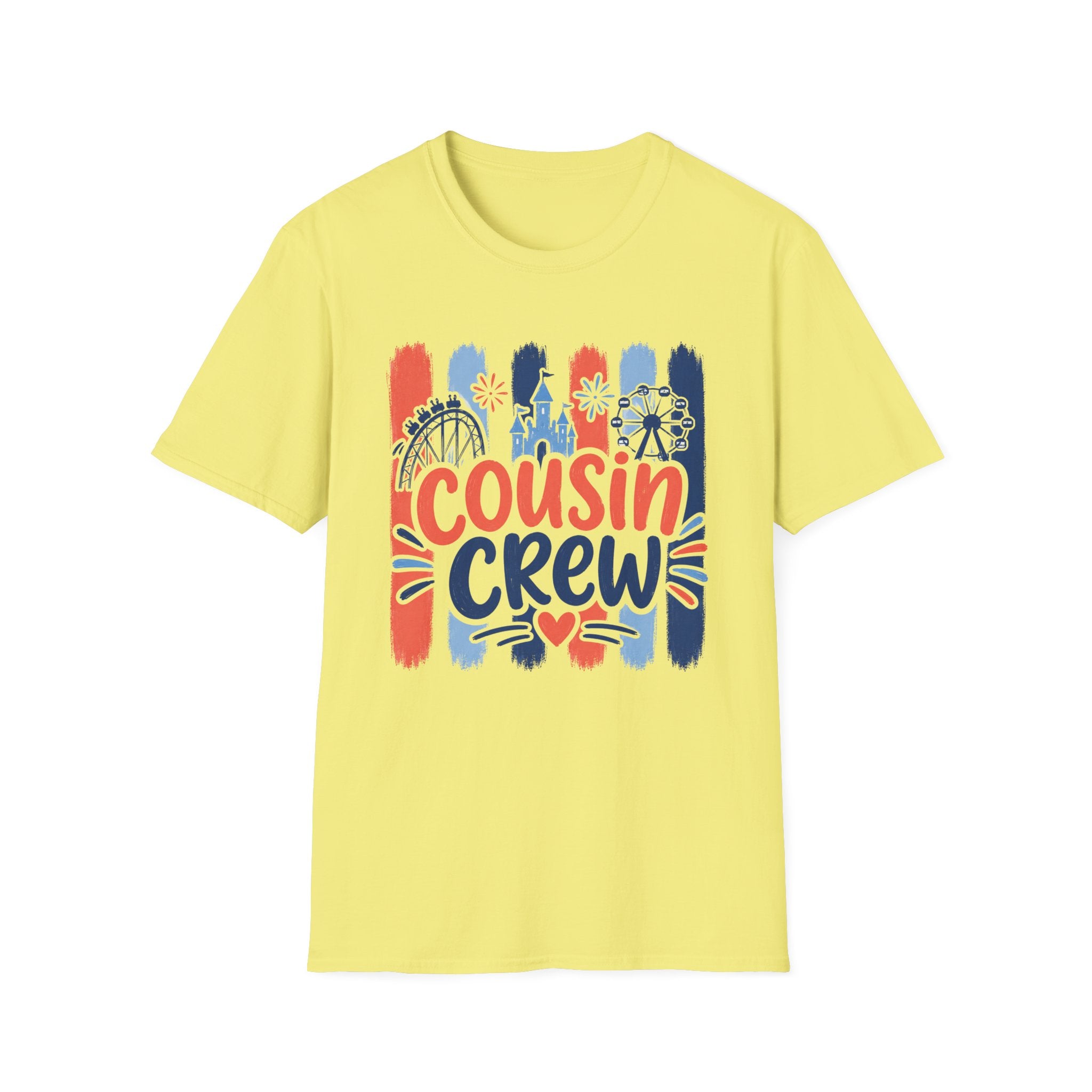 Cousin Crew Patriotic Tee, Red White Blue Fireworks Shirt, Family Matching Fourth of July Outfit, Festive USA Graphic Top