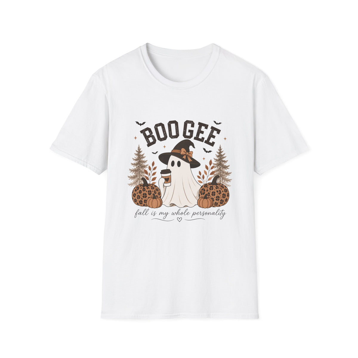 BooGee Halloween Ghost T-Shirt — Cute Witch Hat Fall Tee for Spooky Season
